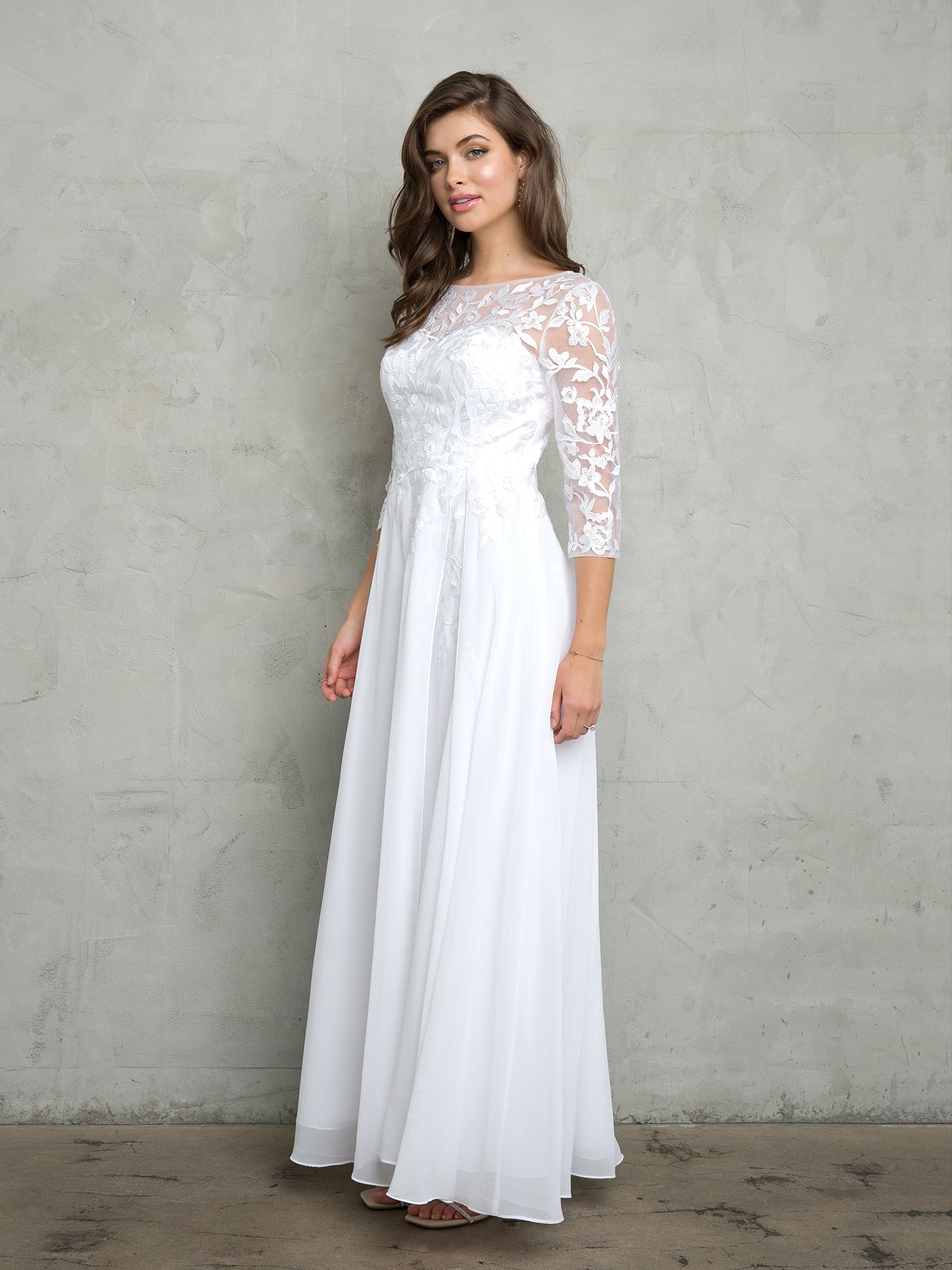 Eva USA EV-5258 Chiffon and Lace Mother of the Bride or Groom Gown
