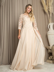 Eva USA EV-5258 Chiffon and Lace Mother of the Bride or Groom Gown