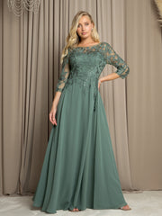 Eva USA EV-5258 Chiffon and Lace Mother of the Bride or Groom Gown