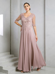 Eva USA EV5271 Chiffon and Lace Mothers Formal Gown