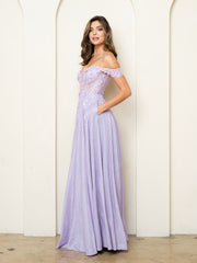 Eva USA 5276 A-line Glitter Prom or Evening Gown