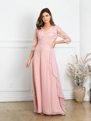 Eva USA 5283 Chiffon and Lace Mothers Gown