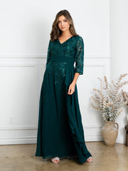 Eva USA EV5283 Chiffon and Lace Mothers Gown