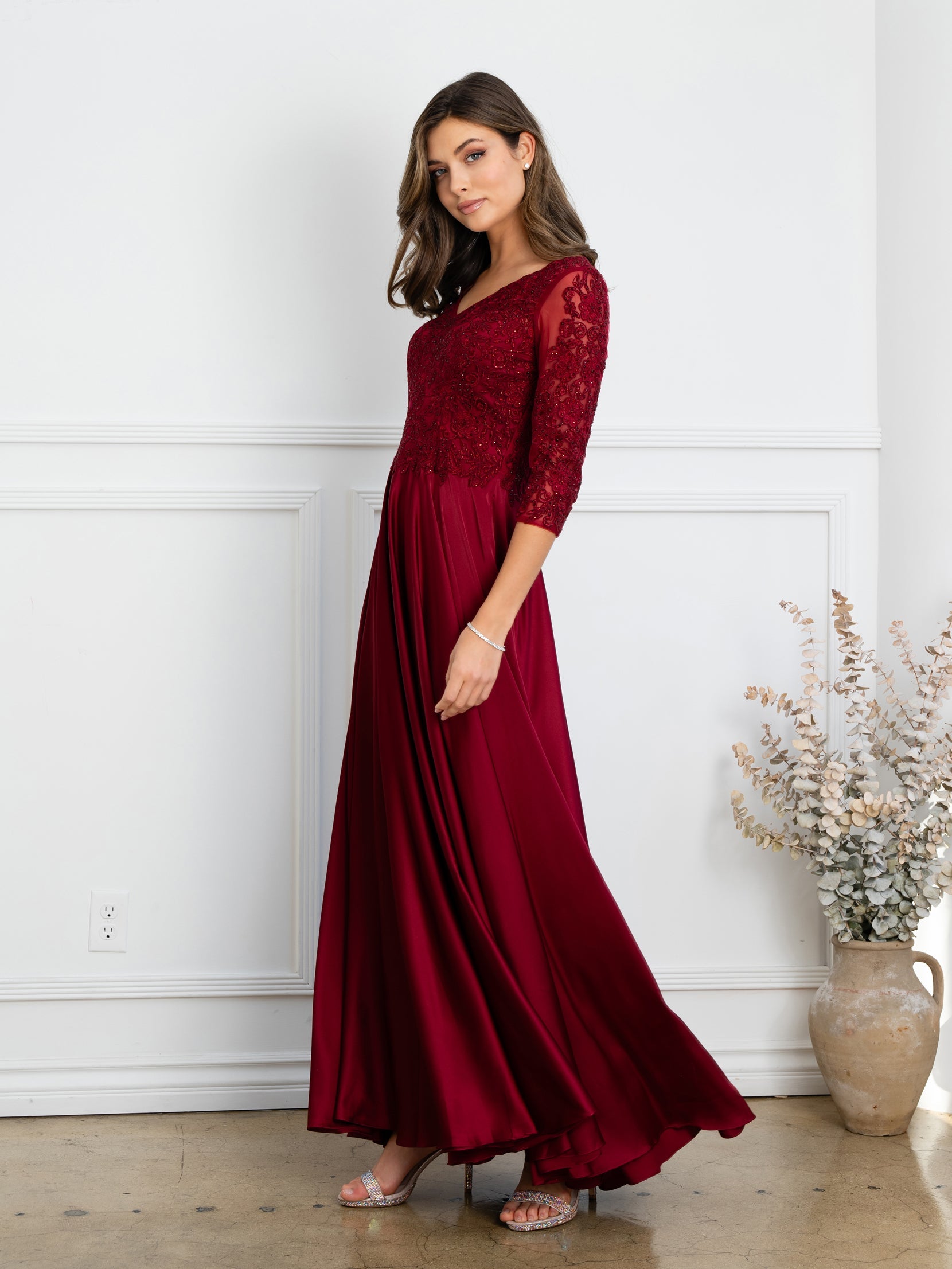 Eva USA 5286 Satin Mother of the Bride or Groom Gown