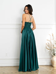 Eva USA EV5289 Satin A line Bridesmaids Gown