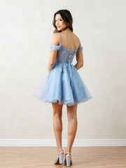 Eva USA 5292 Mini Tulle Homecoming Prom Dress With Full Skirt