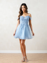 Eva USA 5292 Mini Tulle Homecoming Prom Dress With Full Skirt