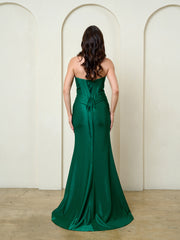 Eva USA 5310 Stretch Satin Fitted Prom or Evening Gown