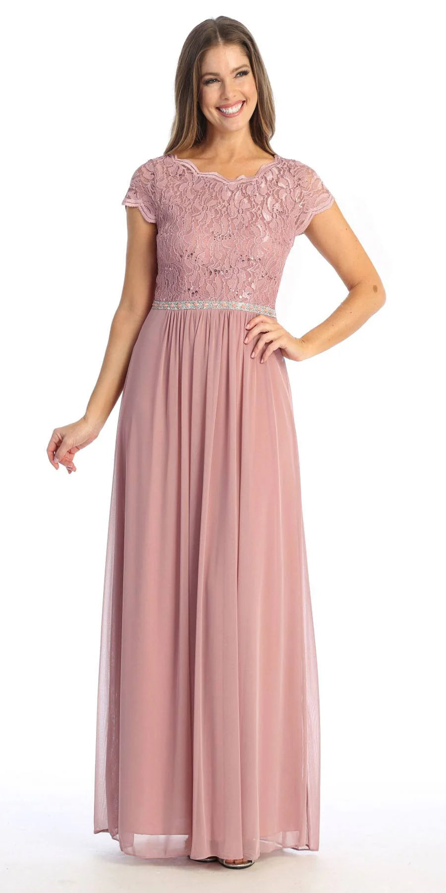 Celavie 6469 Mother of the Bride Formal Gown in Lace and Chiffon