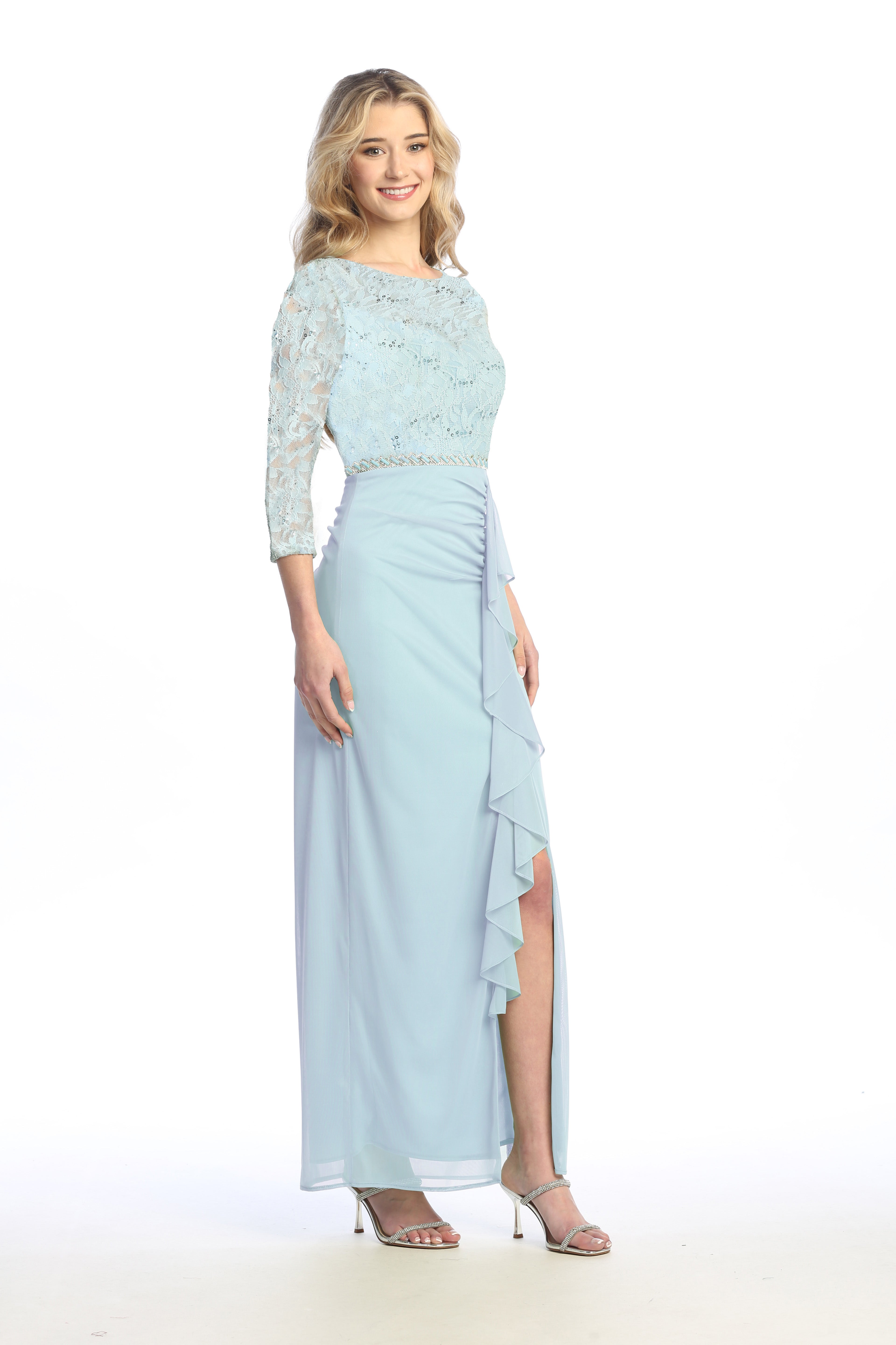 Celavie 6657-L Chiffon and Lace Mother Of The Bride Gown