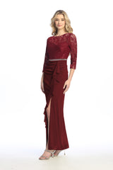 Celavie 6657-L Chiffon and Lace Mother Of The Bride Gown