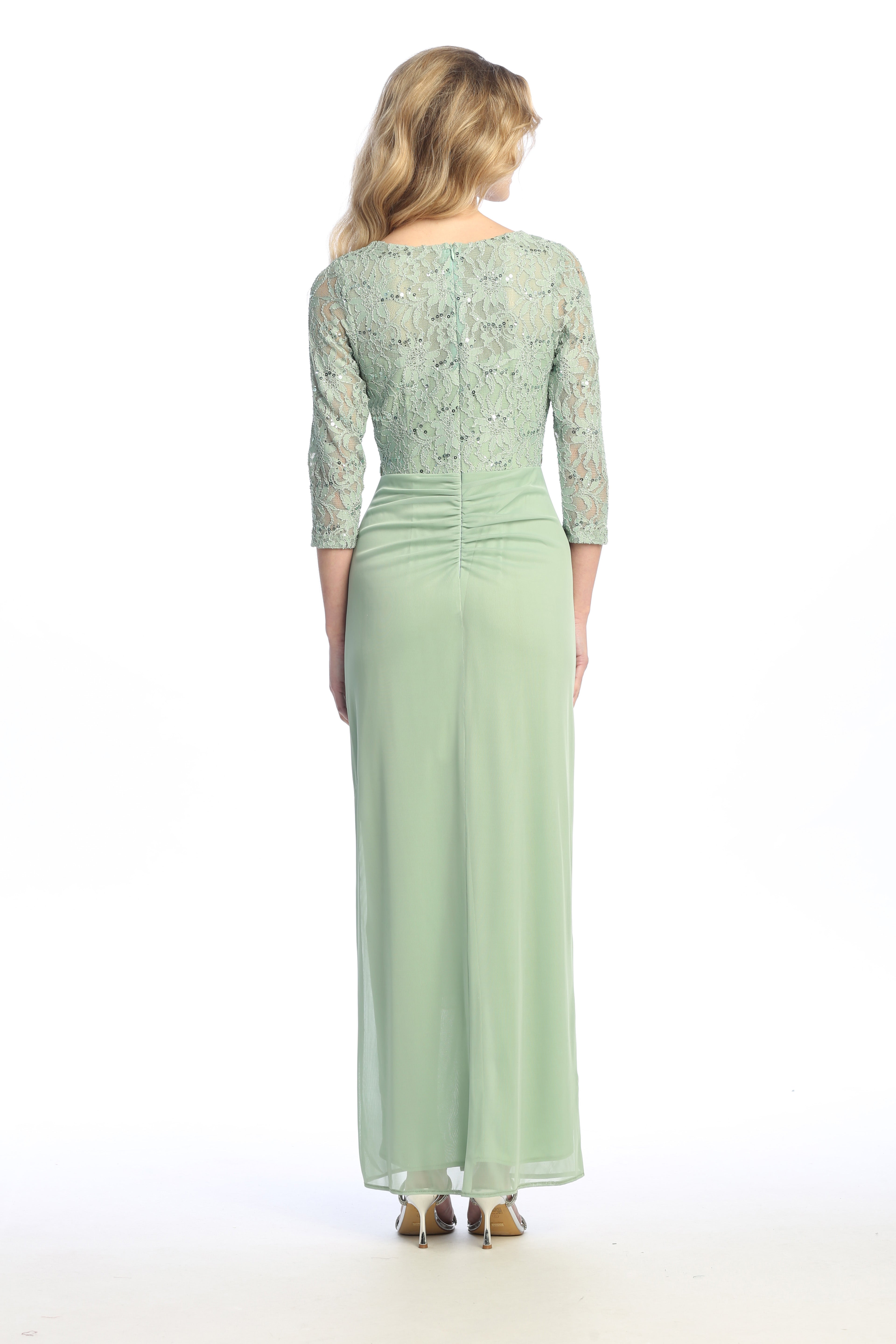 Celavie 6657-L Chiffon and Lace Mother Of The Bride Gown