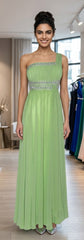 SALE! May Queen 748 Chiffon Goddess Gown in Spearmint Green Size 18