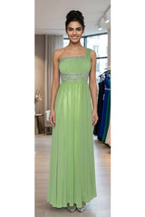 SALE! May Queen 748 Chiffon Goddess Gown in Spearmint Green Size 18