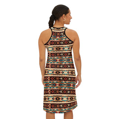 Ralee Fashion Aztec Boho Chic Women's Racerback Dress, Summer Fashion, Vacation Outfit, Casual Wear, Festival Dress, Bohemian Style
