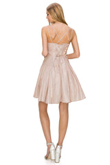 Cinderella Couture 8011J Short Homecoming or Cocktail Dress in Sparkle Fabric