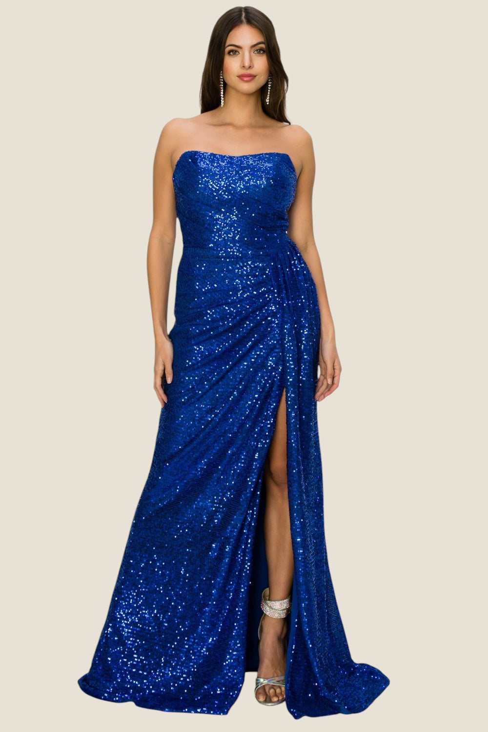 Cinderella Couture 8052-J Full Sequin Prom Gown