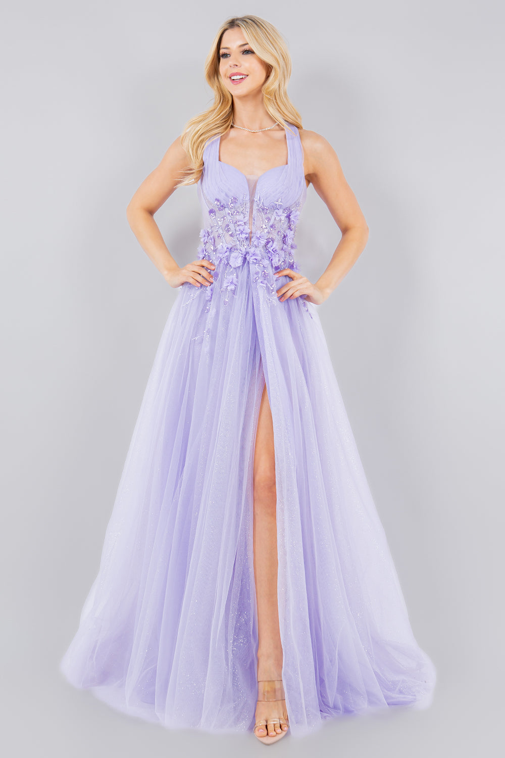 Cinderella Couture 8076J Tulle Prom Gown