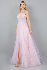 Cinderella Couture 8118J Tulle Prom Gown Beading and Sequins