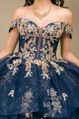 Cinderella Couture 8390JQ Elegant Quinceanera Gown In Shimmering Tulle