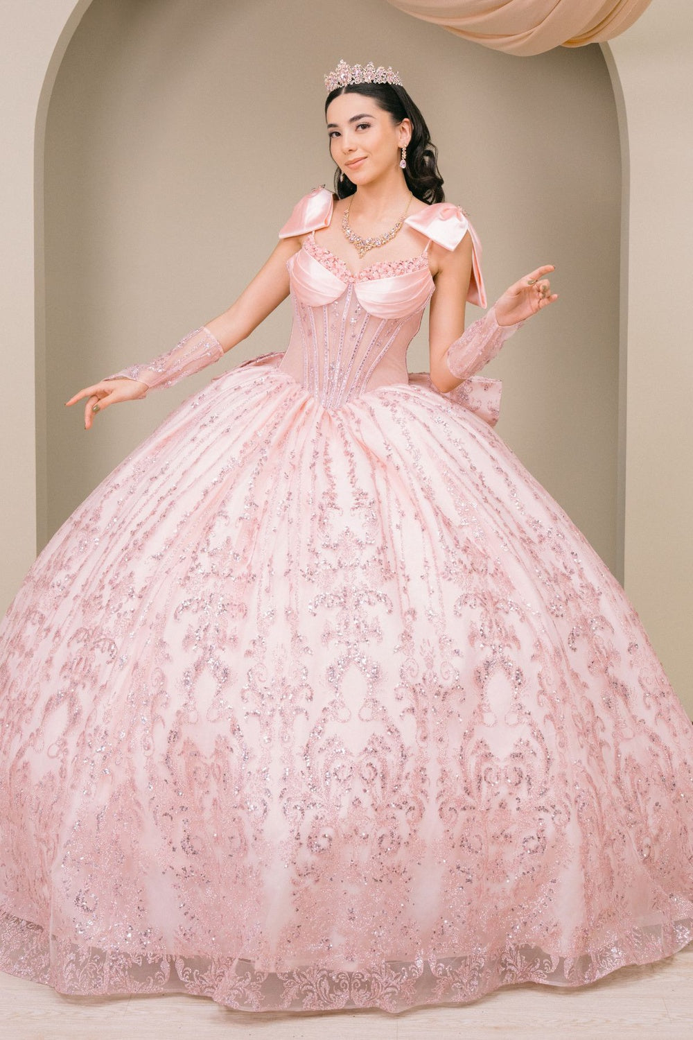 Cinderella Couture 8530JQ Elegant Quinceanera Gown In Shimmering Tulle & Lace