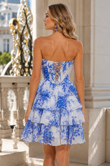 Cinderella Couture 8544JS Short Chiffon Print Hoco Dress