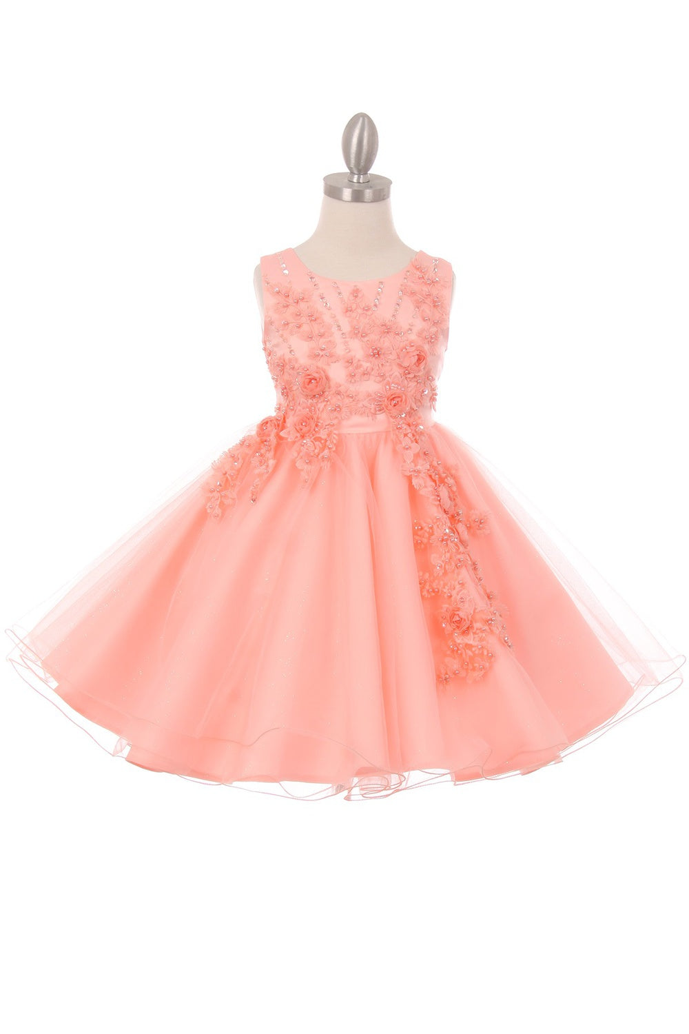Cinderella Couture CCK-9022 Knee Length Tulle Flower Girl Dress
