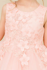 Cinderella Couture Kids 9040 Girls Tulle Party Dress With 3D Flower Design