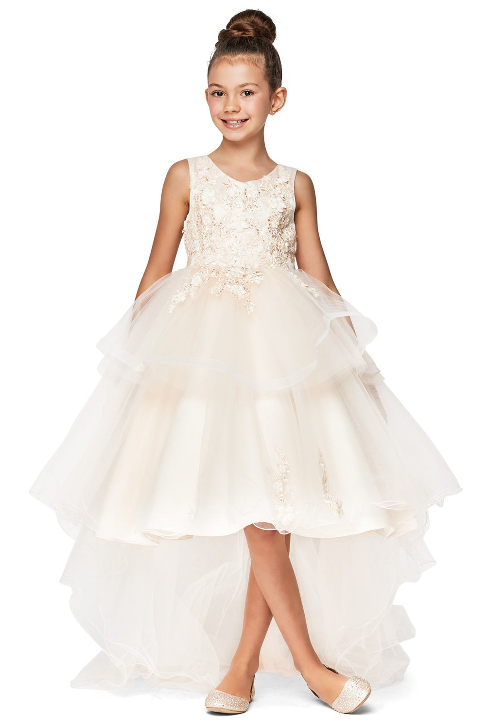 Cinderella Couture CCK-9056 Multi-layered Tulle Flower Girl Gown