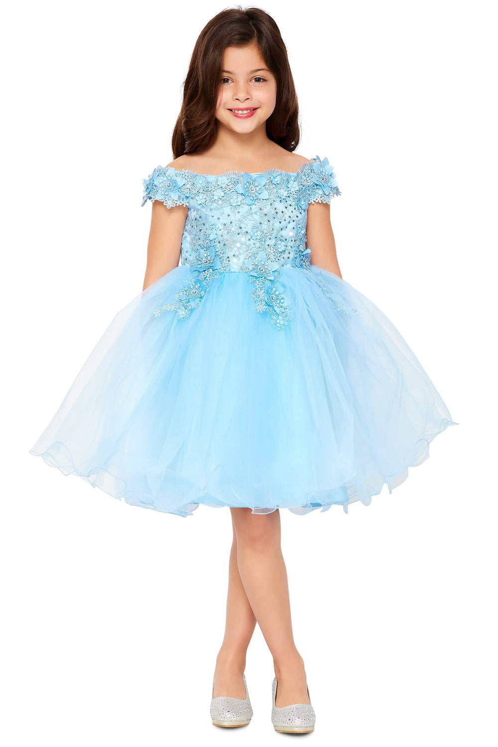 Cinderella Couture CCK-9085 Short Frilly Pageant or Flower Girl Dress