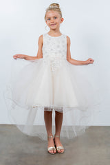 Cinderella Couture CCK-9086 Tulle High Low Flower Girl Dress