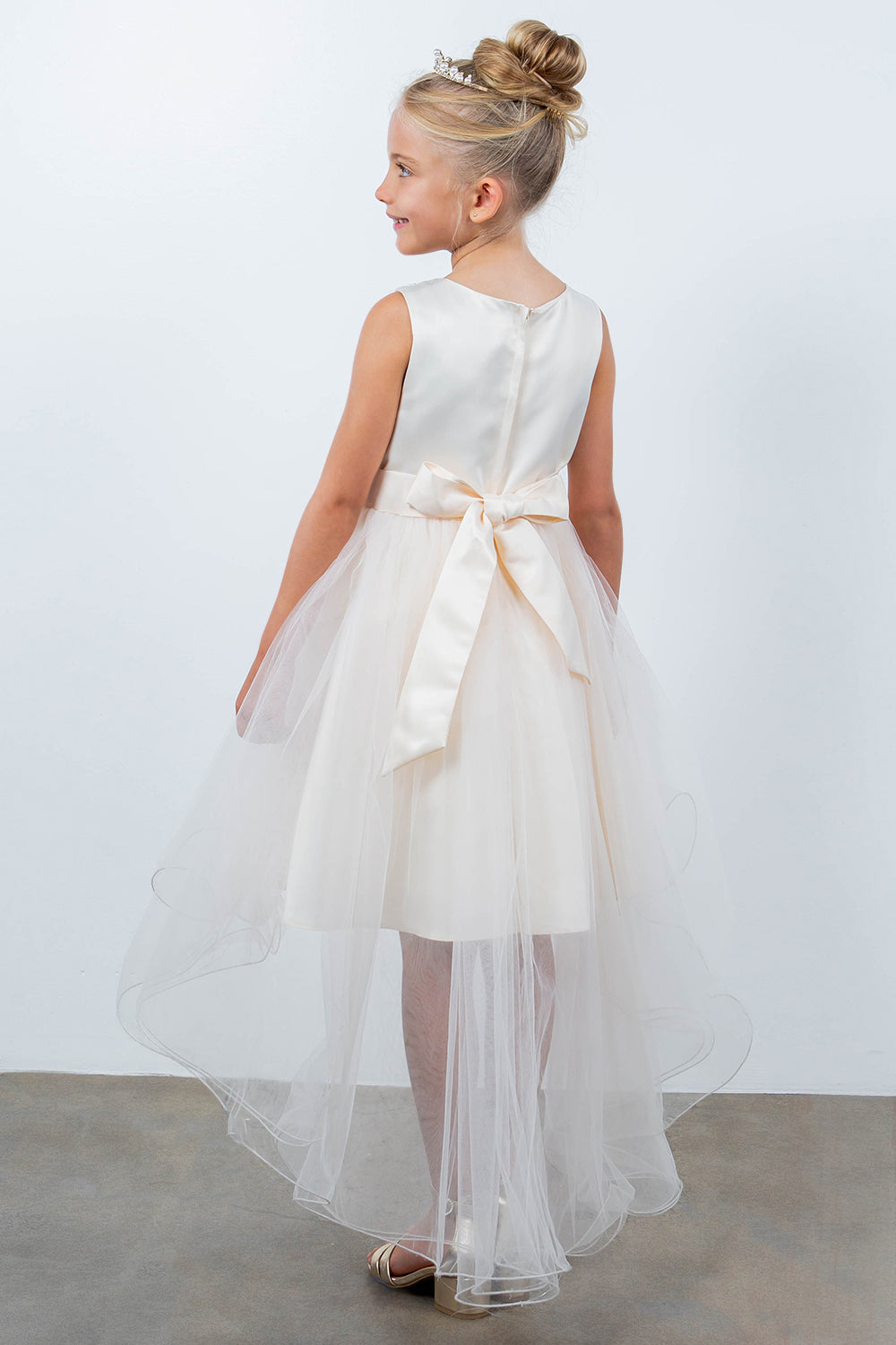 Cinderella Couture CCK-9086 Tulle High Low Flower Girl Dress