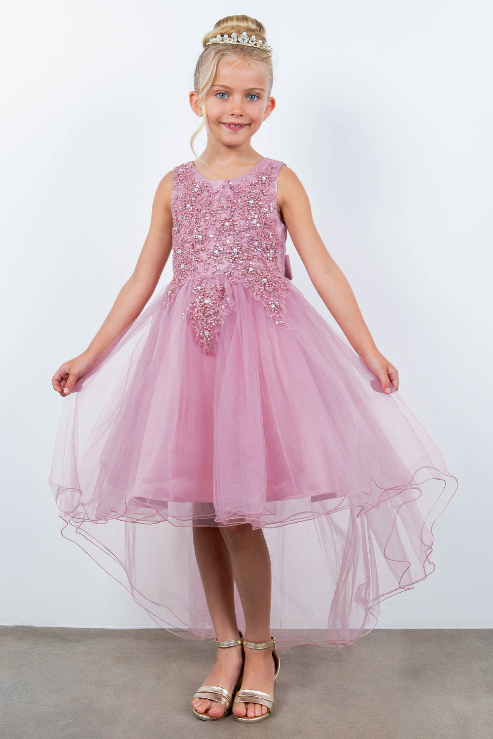 Cinderella Couture CCK-9086 Tulle High Low Flower Girl Dress
