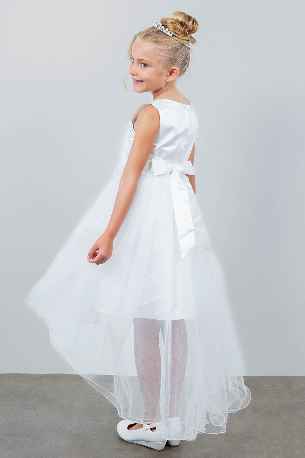 Cinderella Couture CCK-9086 Tulle High Low Flower Girl Dress