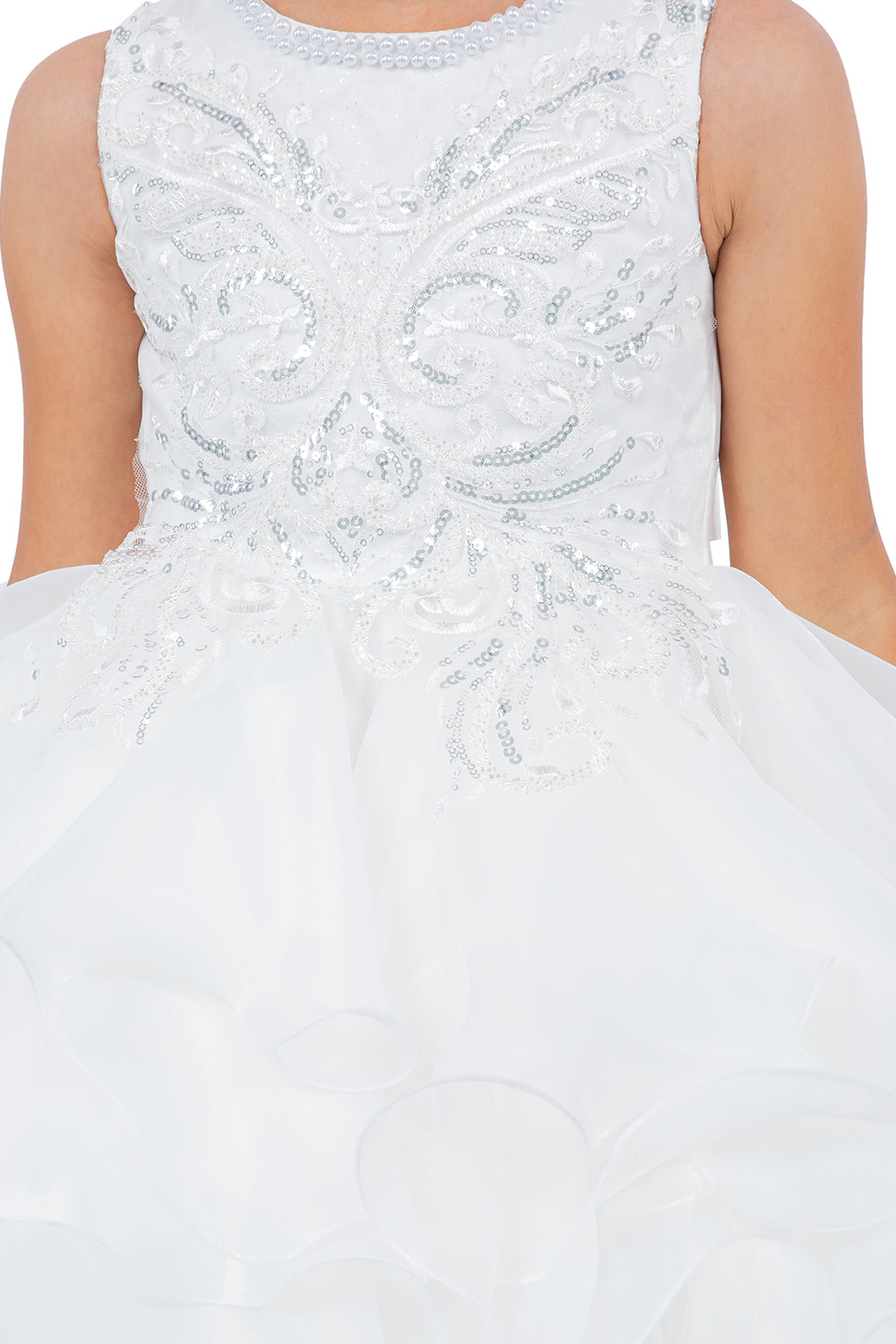 Cinderella Couture CCK-9152 Frilly Tulle and Sequin Pageant or Flower Girl Dress