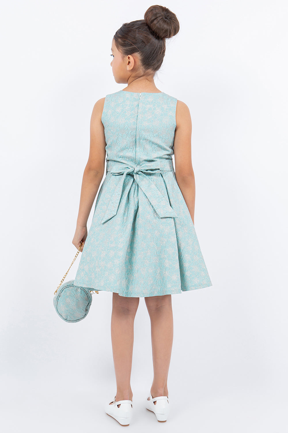 Cinderella Couture CCK-9165 Sleeveless Jacquard Flower Girl or Special Occasion Dress