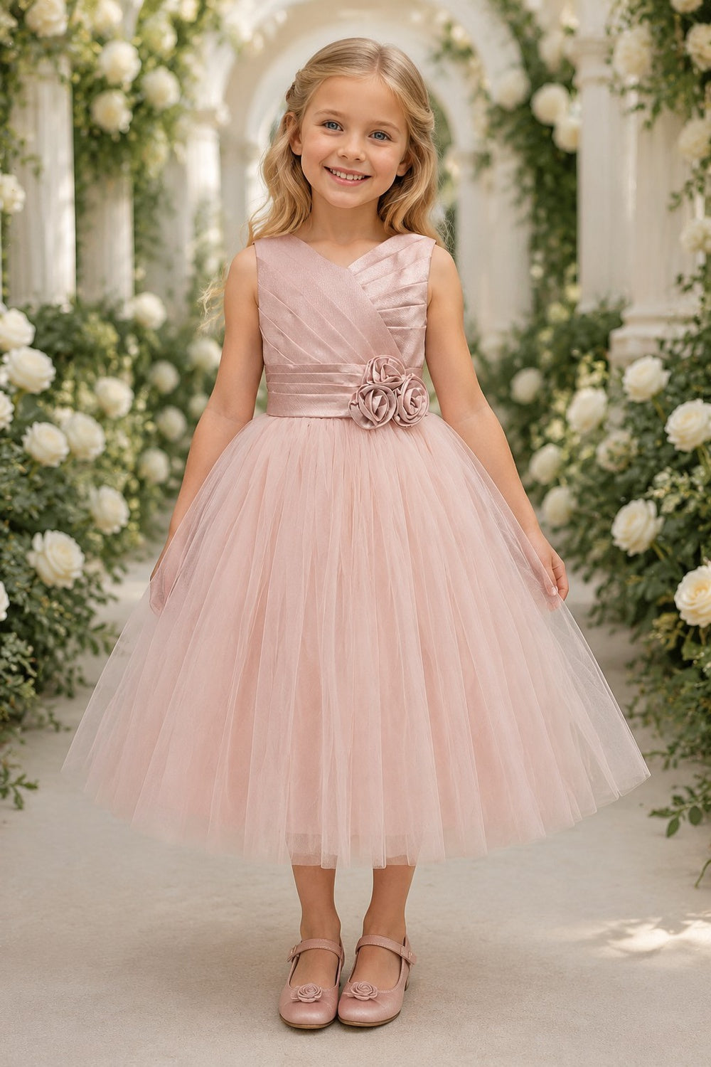 Cinderella Couture CCK-9201 Classic Flower Girl Dress With Bow