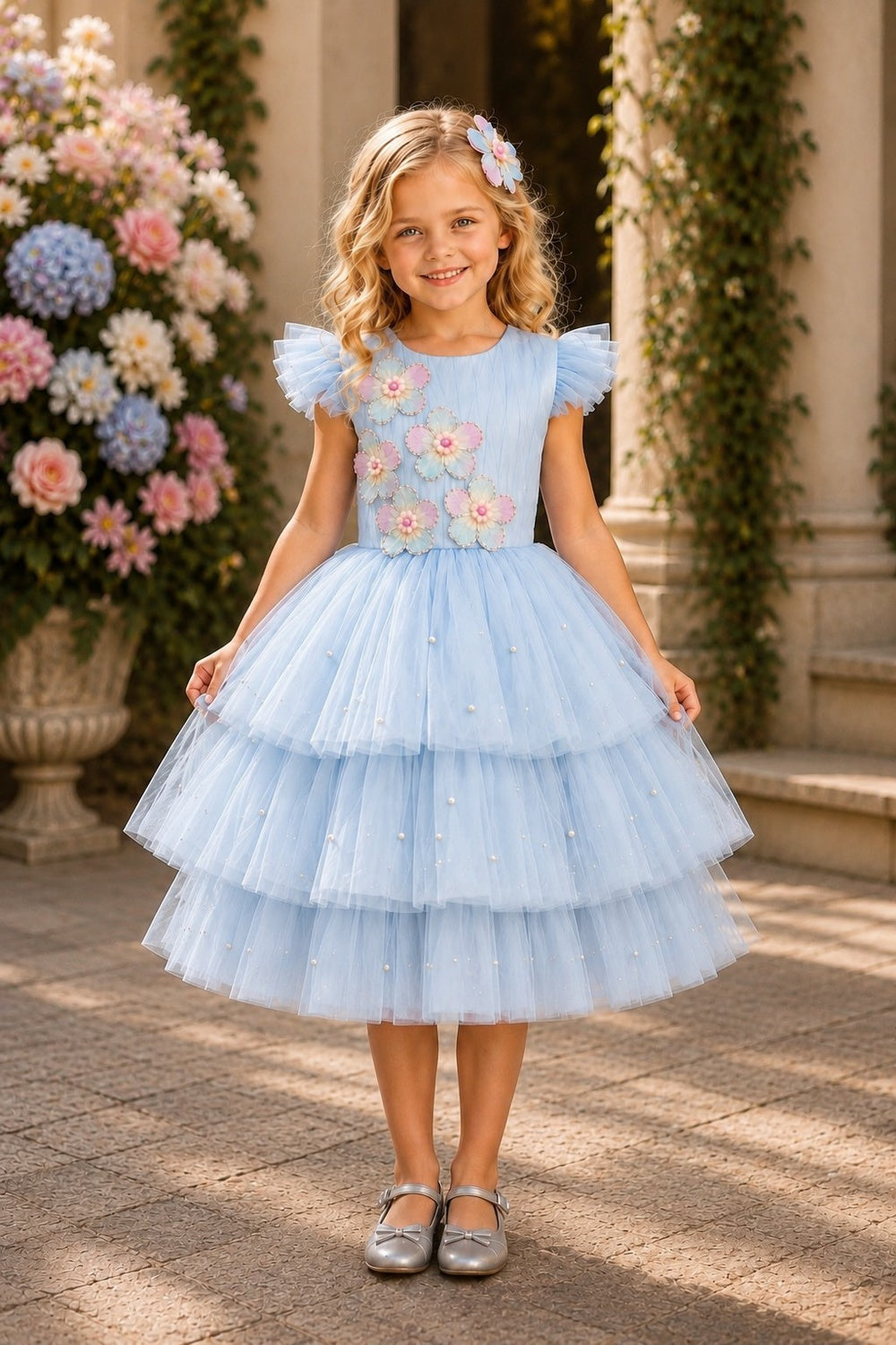 Cinderella Couture Kids 9213 Layered Tulle Flower Girl or Party Dress