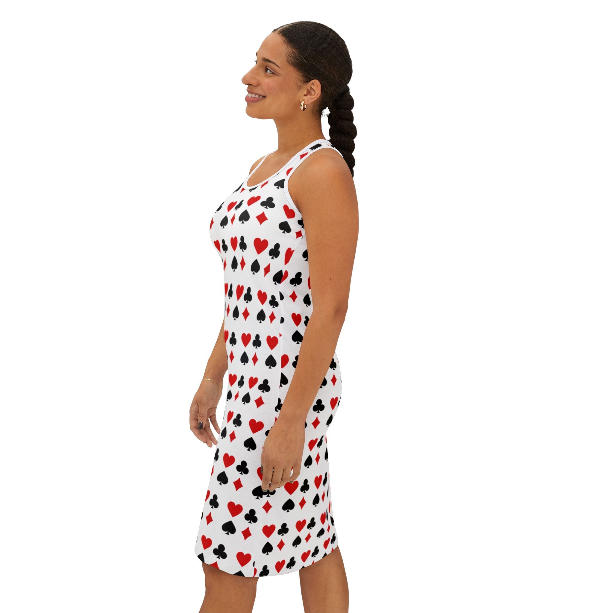 Ralee Fashion Playing Cards Poker Racerback Dress, Summer Dress, Casual Dress, Date Night Outfit, Beachy Dress, Cruise Outfit