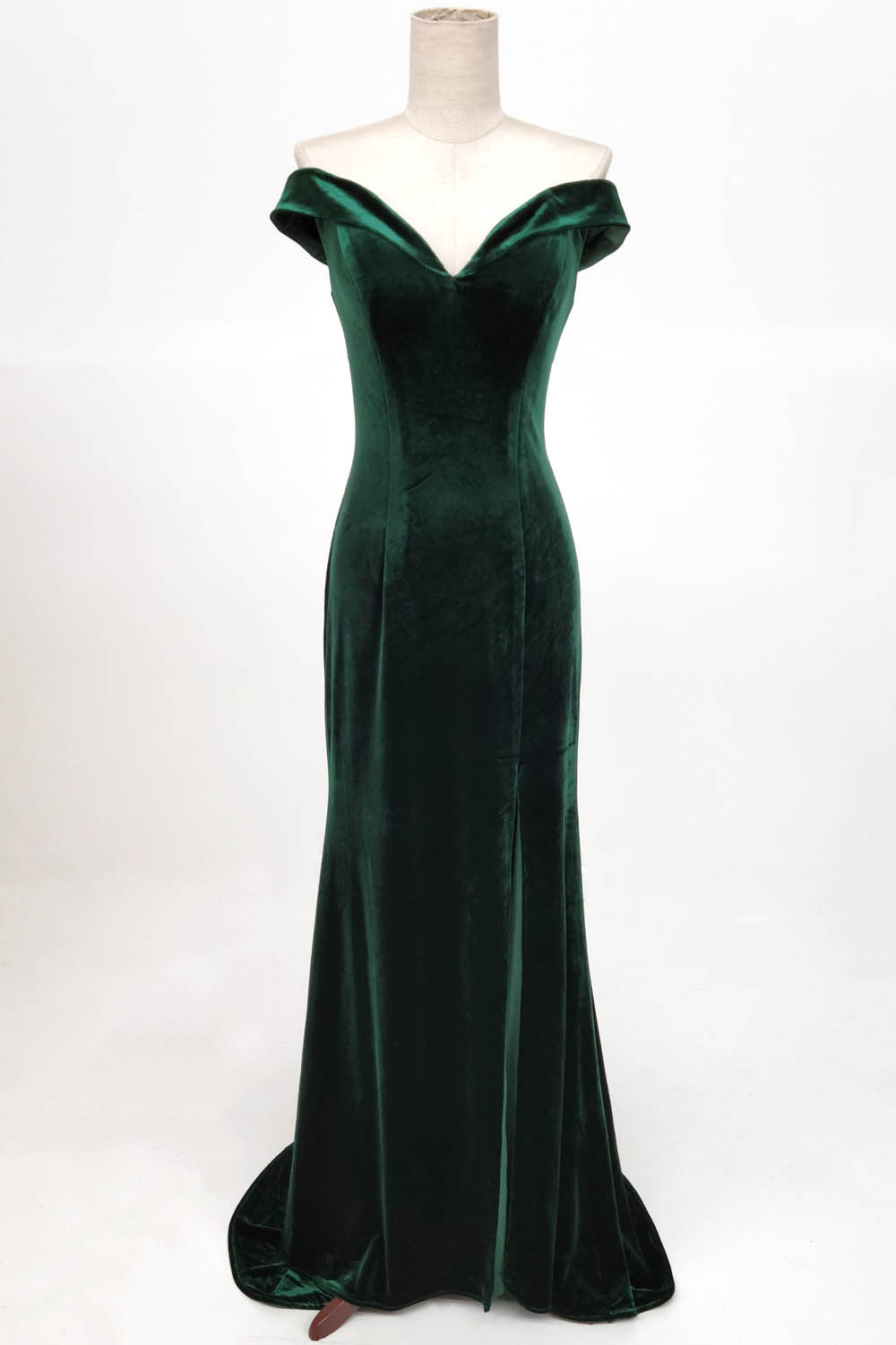 Chicas C-6532 Off The Shoulder Velvet Bridesmaids Gown