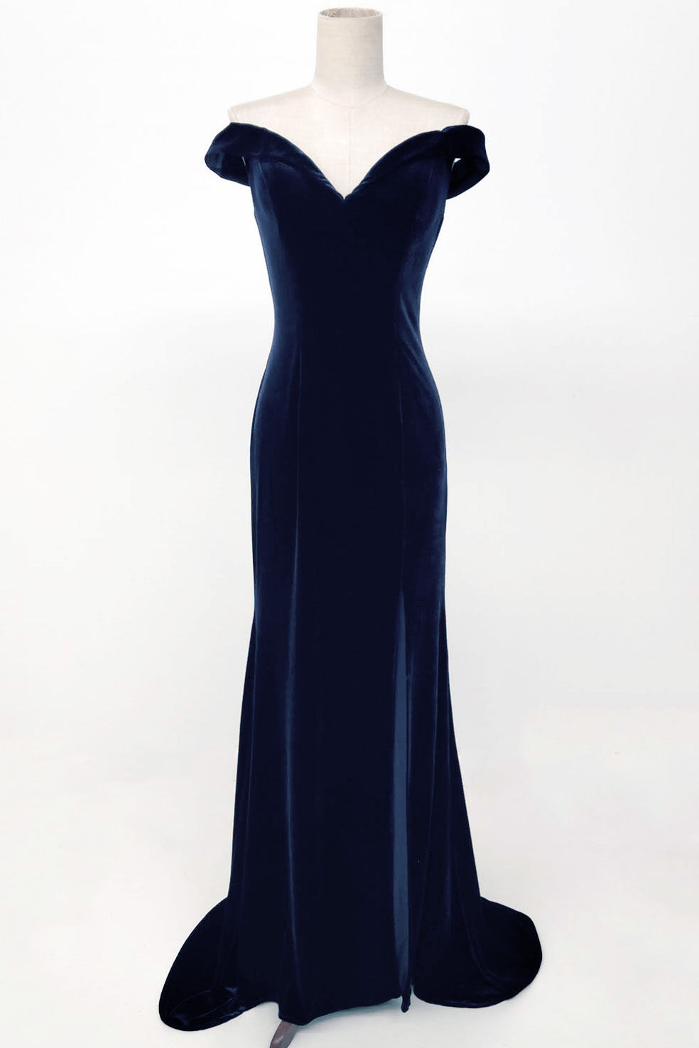 Chicas C-6532 Off The Shoulder Velvet Bridesmaids Gown
