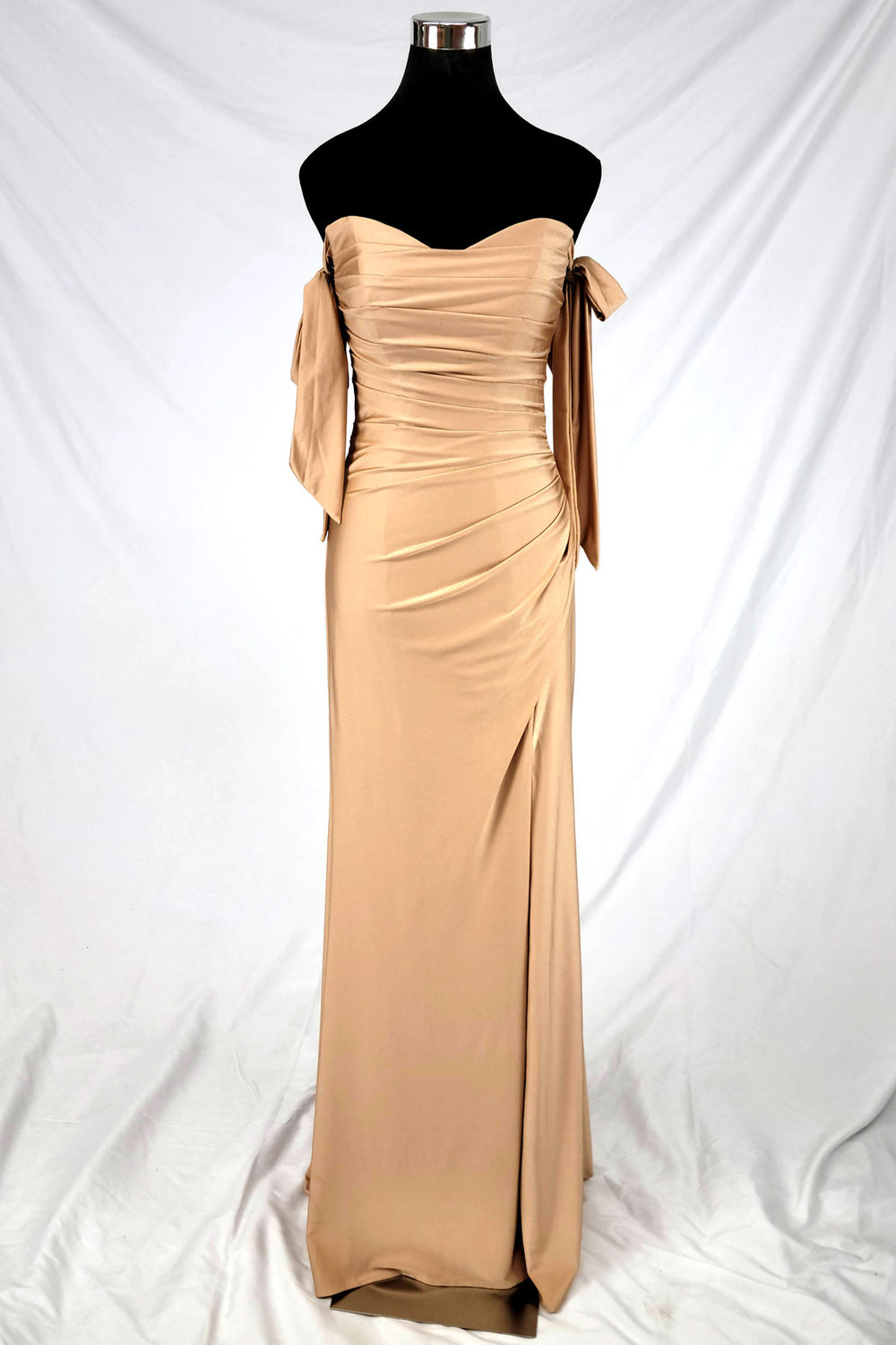 Chicas DM-8010 Bridesmaid or Evening Gown Off-The-Shoulder With Train