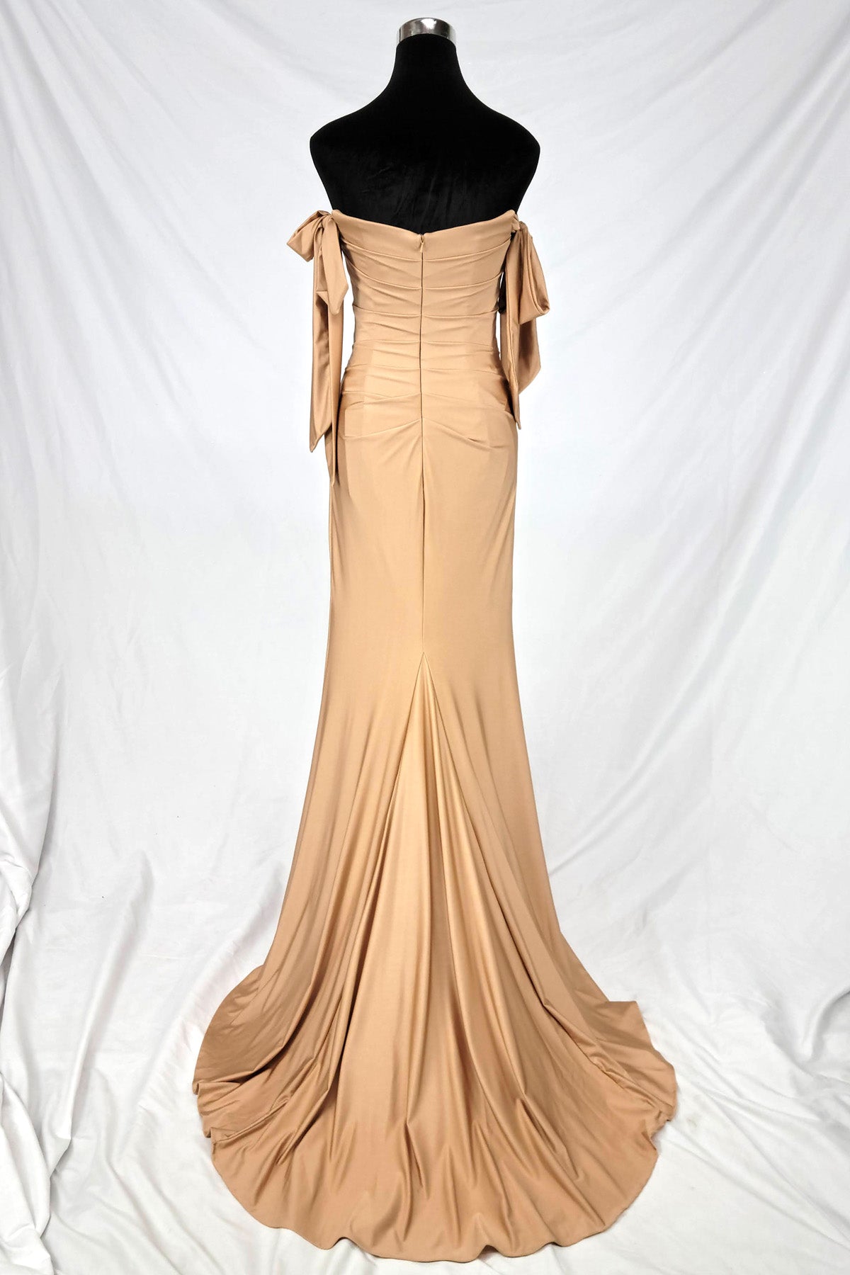 Chicas DM-8010 Bridesmaid or Evening Gown Off-The-Shoulder With Train