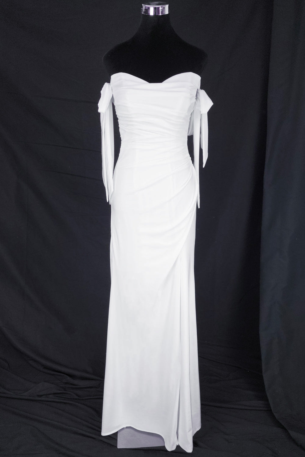 Chicas DM-8010 Bridesmaid or Evening Gown Off-The-Shoulder With Train
