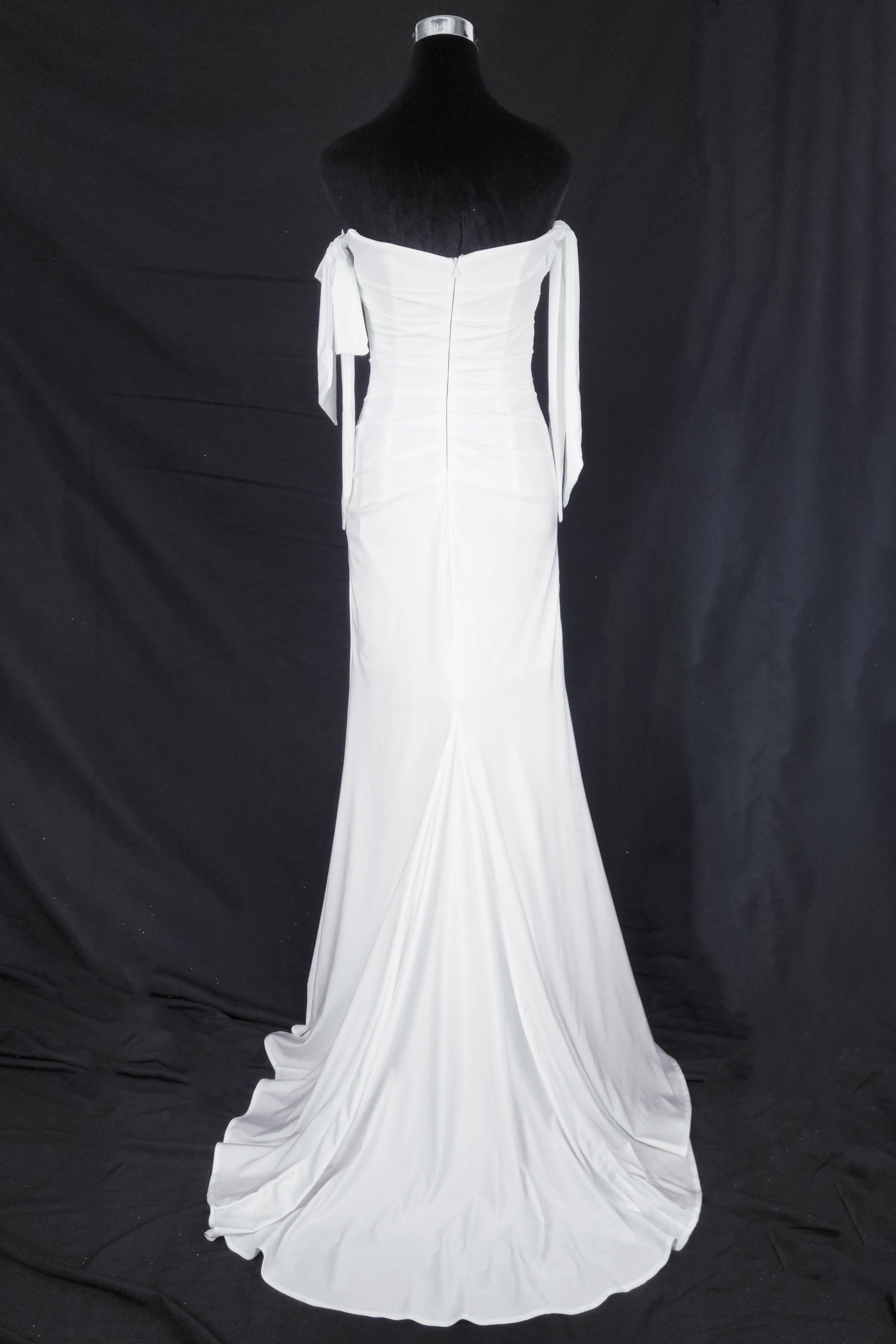Chicas DM-8010 Bridesmaid or Evening Gown Off-The-Shoulder With Train