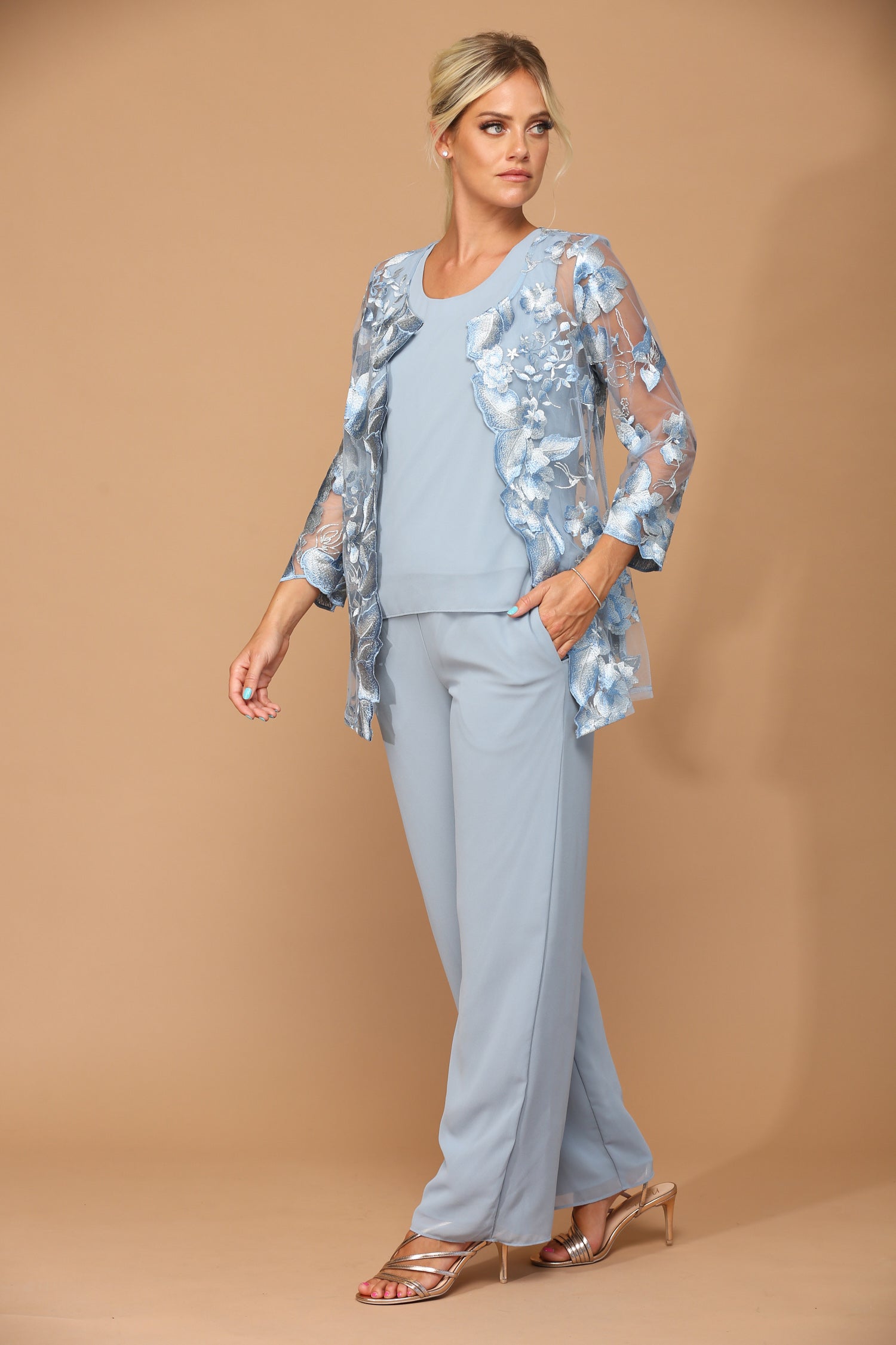Eva USA 3426 Mothers Three Piece Pant Suit