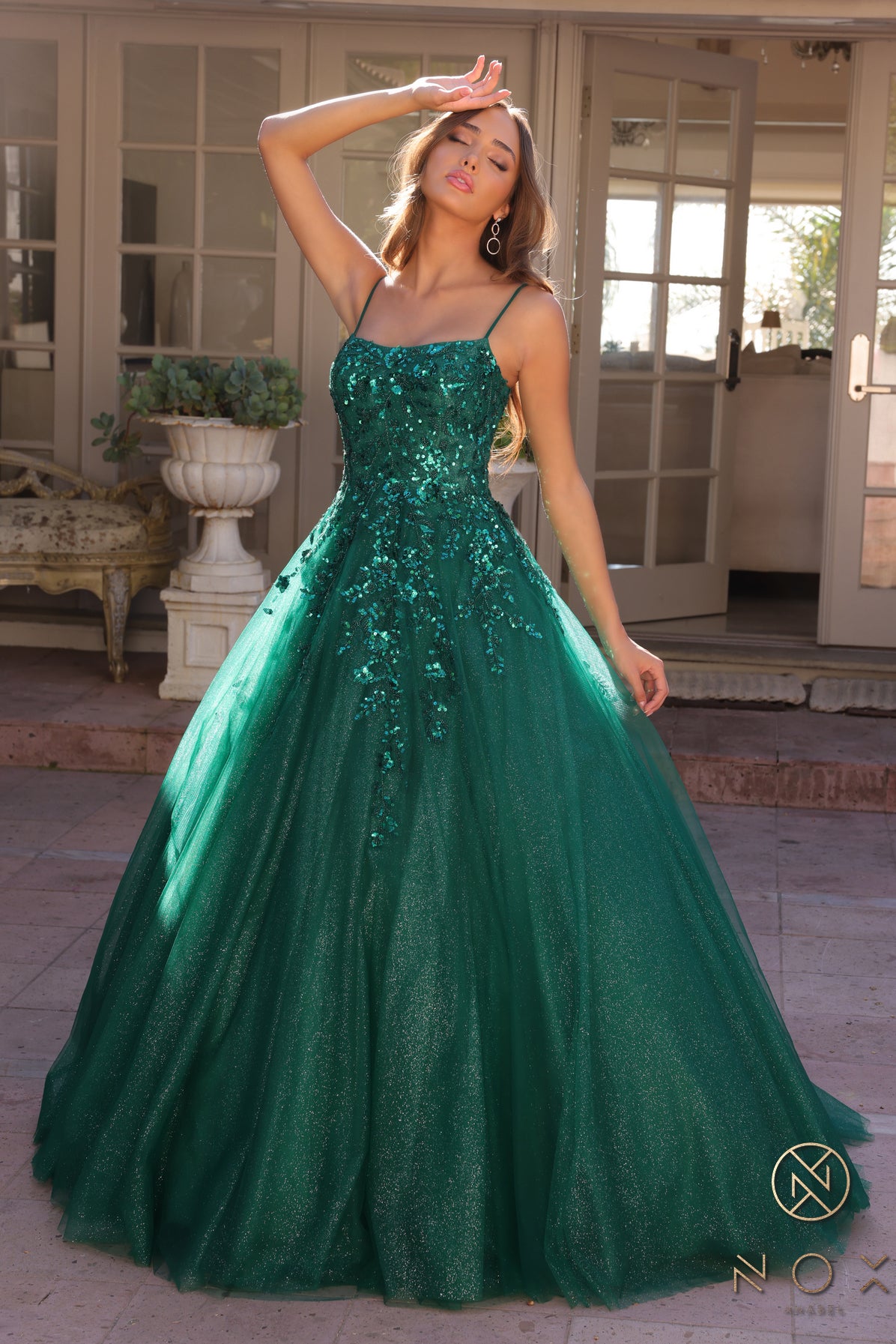 Nox Anabel 1464-H Sequined Sparkle Tulle Quinceanera or Ball Gown