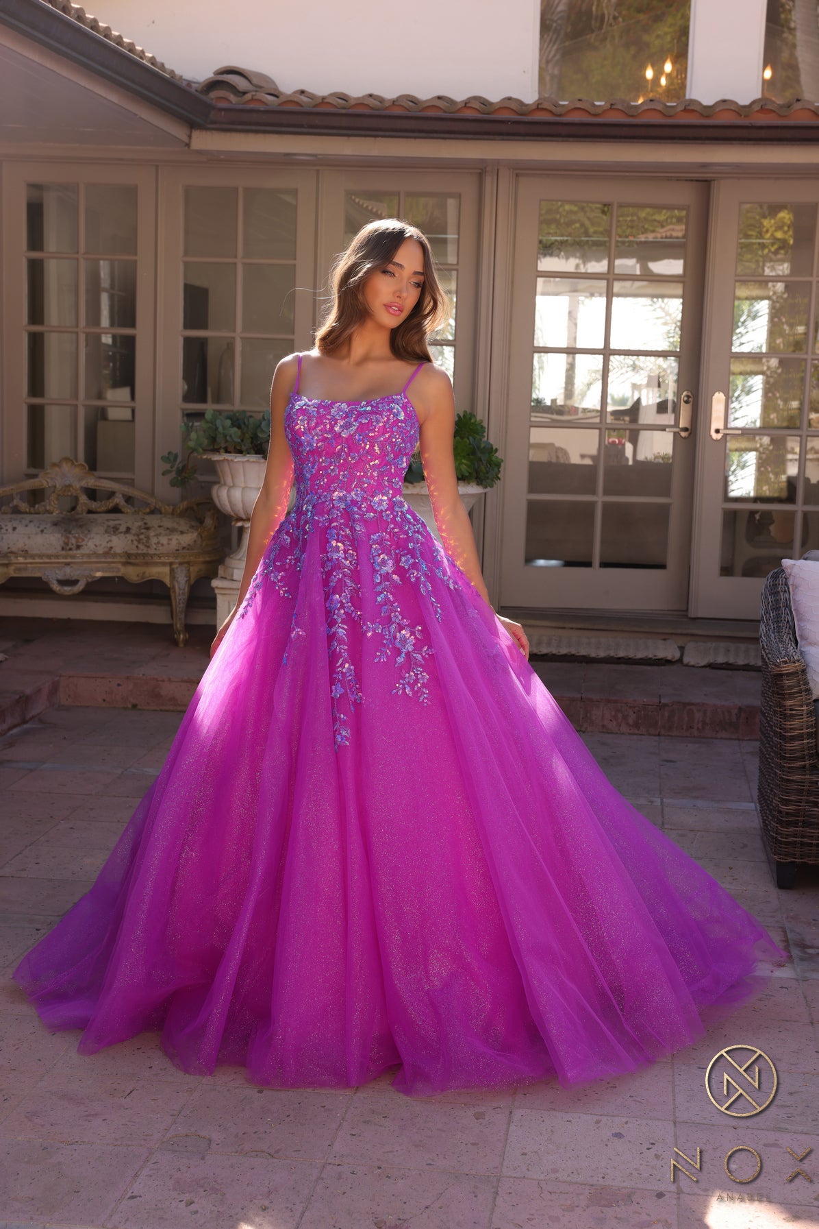 Nox Anabel 1464-H Sequined Sparkle Tulle Quinceanera or Ball Gown