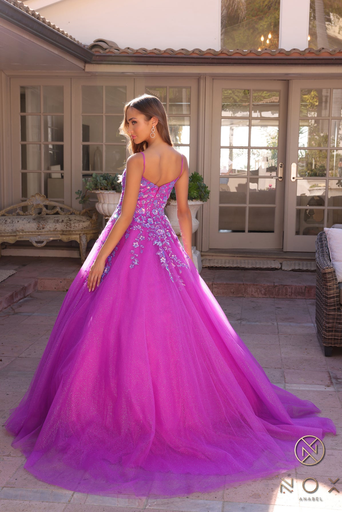 Nox Anabel 1464-H Sequined Sparkle Tulle Quinceanera or Ball Gown