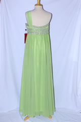 SALE! May Queen 748 Chiffon Goddess Gown in Spearmint Green Size 18
